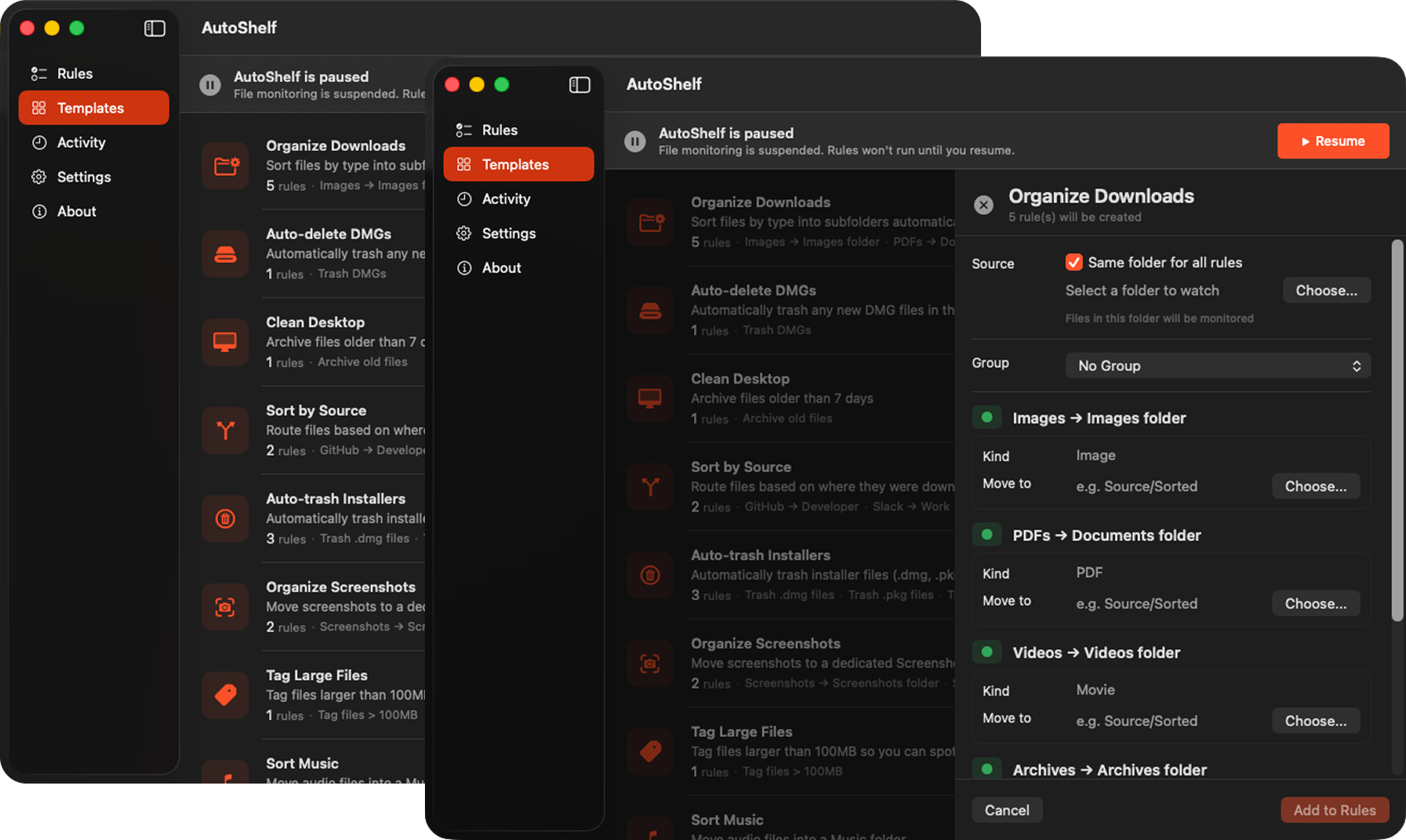 AutoShelf screenshot